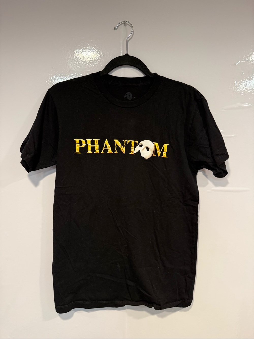 Phantom of the Opera Graphic Tee Mens Medium Black Gold Logo Broadway Shirt